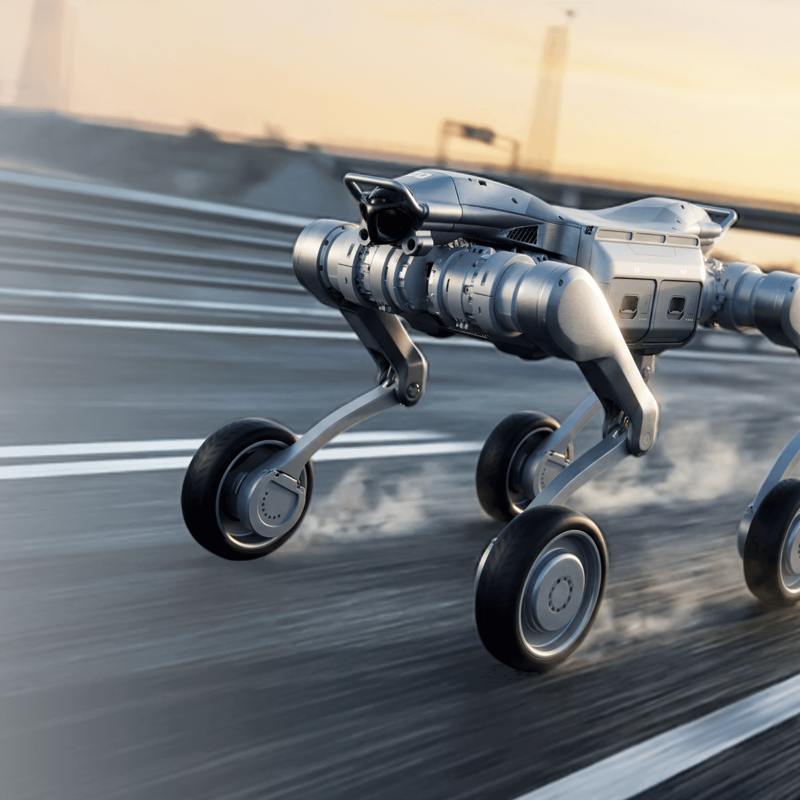 Unitree A2-W 車輪脚大型産業用四足ロボット レンタル・リース